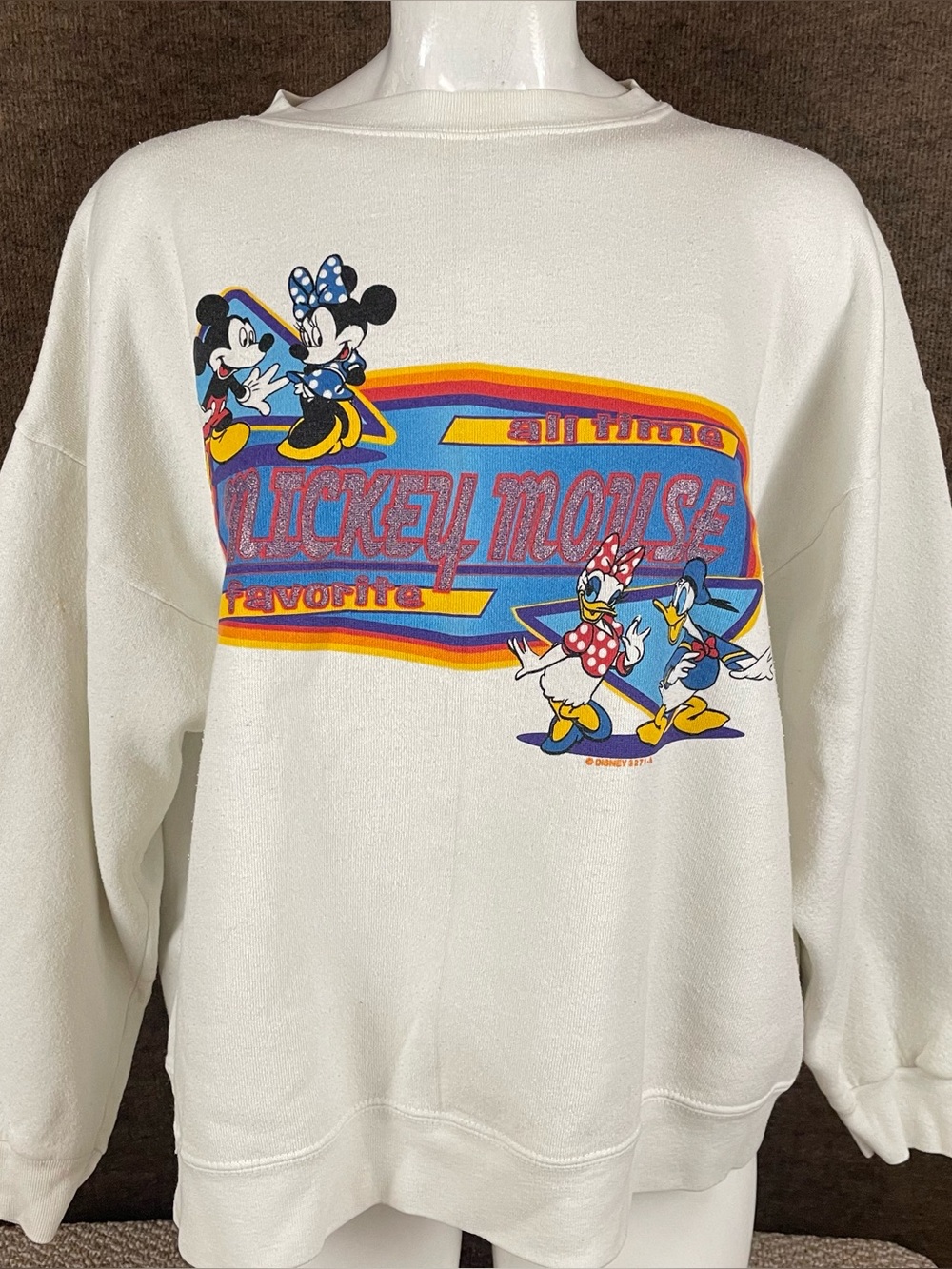 Vintage Mickey Mouse 90s Disney Sweatshirt L/XL Unlimited Jerry Leigh USA A86